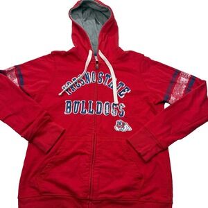 Alyssa Milano Hoodie Women's Large Red Fresno State Bulldogs Football Full Zip‎